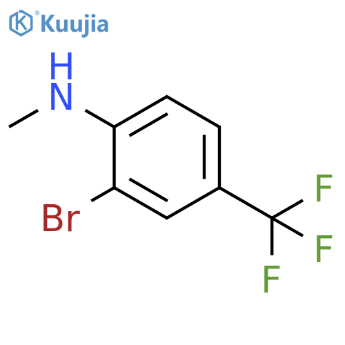 2-bromo-N-methyl-4-(trifluoromethyl)aniline structure