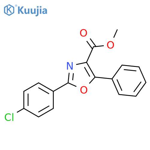 METHYL 2-(4-CHLOROPHENYL)-5-PHENYLOXAZOLE-4-CARBOXYLATE structure