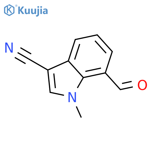 7-Formyl-1-methyl-1H-indole-3-carbonitrile structure