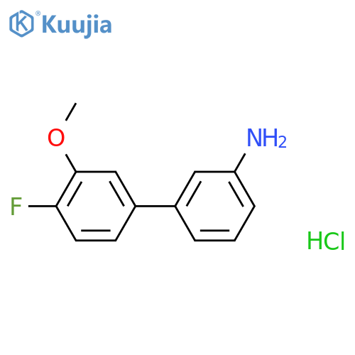 3-(4-Fluoro-3-methoxyphenyl)aniline hydrochloride structure