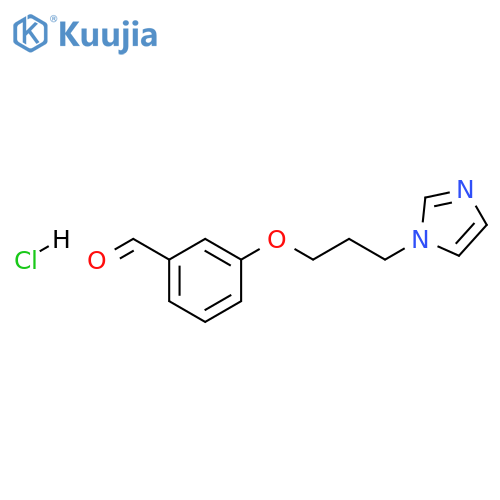 3-[3-(1H-imidazol-1-yl)propoxy]benzaldehyde hydrochloride structure