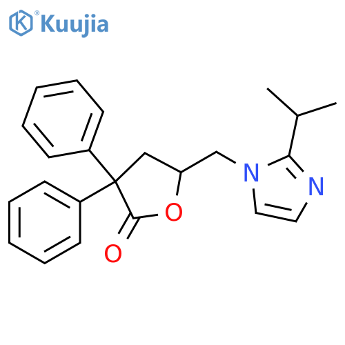 2(3H)-Furanone,dihydro-5-[[2-(1-methylethyl)-1H-imidazol-1-yl]methyl]-3,3-diphenyl- structure