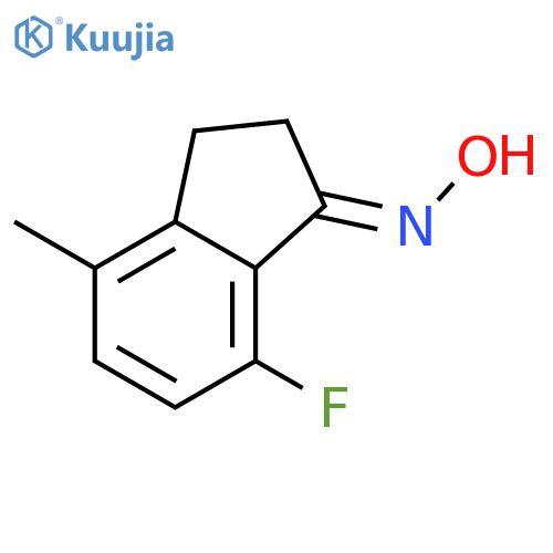 1H-INDEN-1-ONE, 7-FLUORO-2,3-DIHYDRO-4-METHYL-, OXIME structure