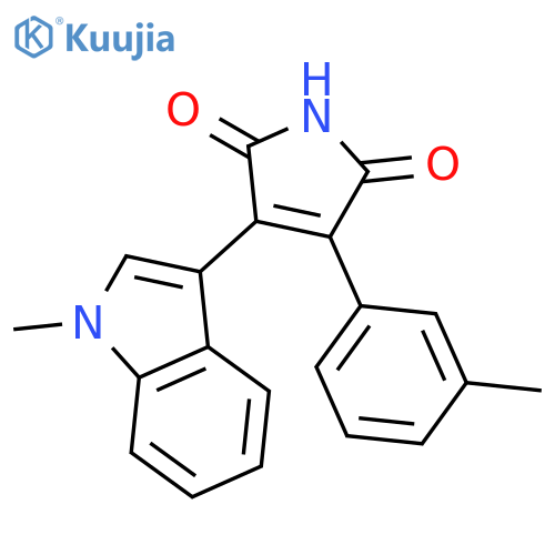 1H-Pyrrole-2,5-dione, 3-(1-methyl-1H-indol-3-yl)-4-(3-methylphenyl)- structure