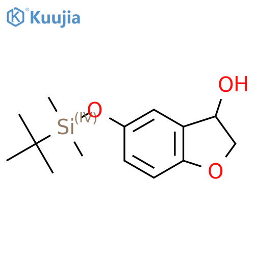 5-(tert-butyldimethylsilyl)oxy-2,3-dihydro-1-benzofuran-3-ol structure