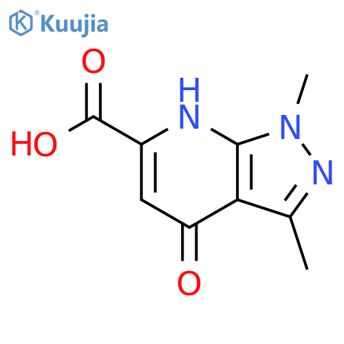 1,3-dimethyl-4-oxo-4,7-dihydro-1H-pyrazolo3,4-bpyridine-6-carboxylic acid structure