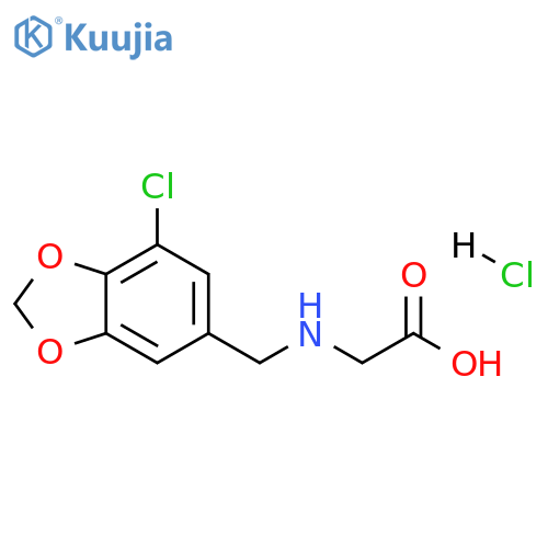 2-{(7-chloro-1,3-dioxaindan-5-yl)methylamino}acetic acid hydrochloride structure