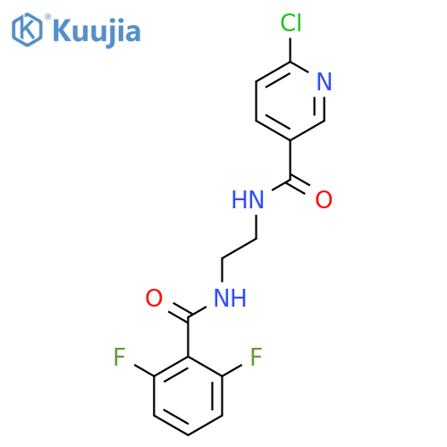 6-chloro-N-{2-[(2,6-difluorophenyl)formamido]ethyl}pyridine-3-carboxamide structure