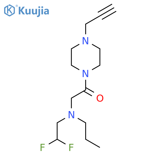 2-(2,2-difluoroethyl)(propyl)amino-1-4-(prop-2-yn-1-yl)piperazin-1-ylethan-1-one structure