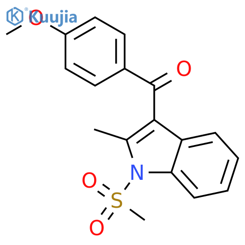 1H-Indole, 3-(4-methoxybenzoyl)-2-methyl-1-(methylsulfonyl)- structure