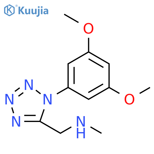 {1-(3,5-dimethoxyphenyl)-1H-1,2,3,4-tetrazol-5-ylmethyl}(methyl)amine structure
