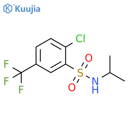 2-chloro-N-(propan-2-yl)-5-(trifluoromethyl)benzene-1-sulfonamide structure