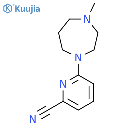 6-(4-Methyl-1,4-diazepan-1-yl)picolinonitrile structure