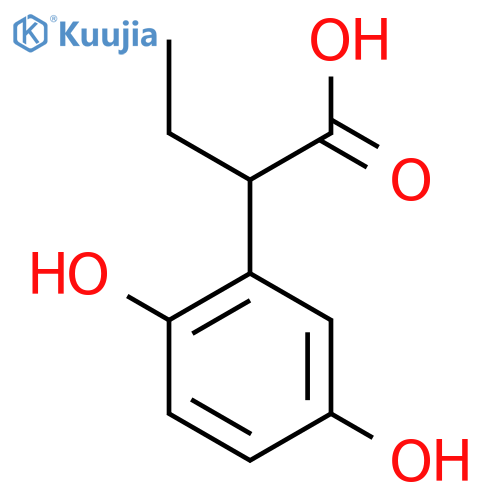 2-(2,5-dihydroxyphenyl)butanoic acid structure