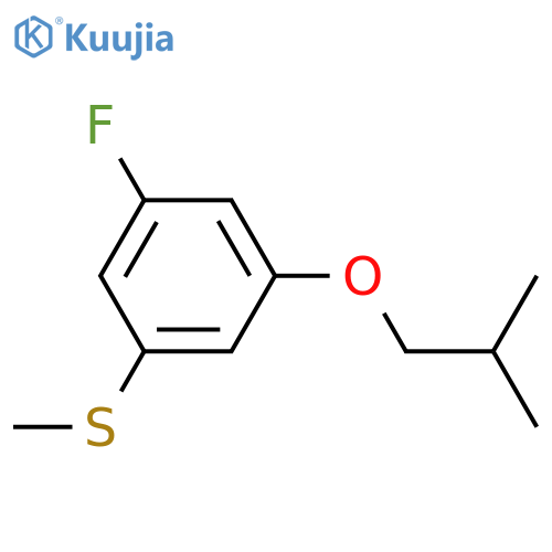1-fluoro-3-(2-methylpropoxy)-5-methylsulfanylbenzene structure