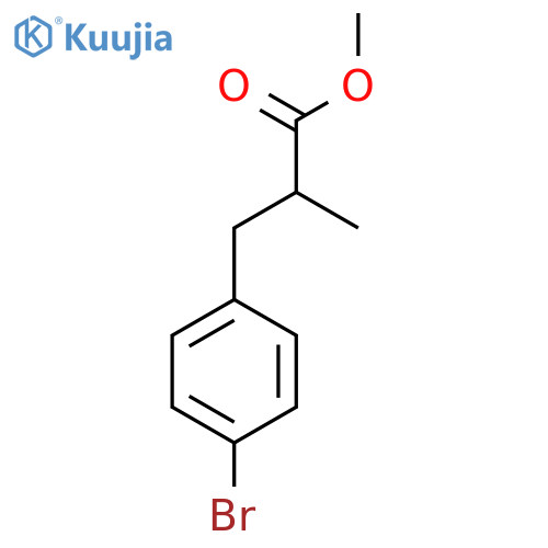 Benzenepropanoic acid, 4-bromo-α-methyl-, methyl ester structure