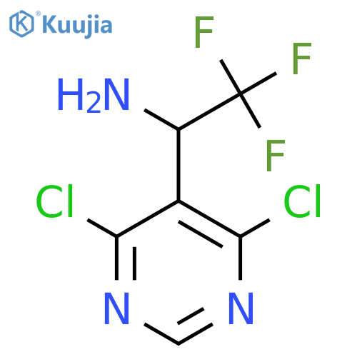 1-(4,6-dichloropyrimidin-5-yl)-2,2,2-trifluoroethan-1-amine structure