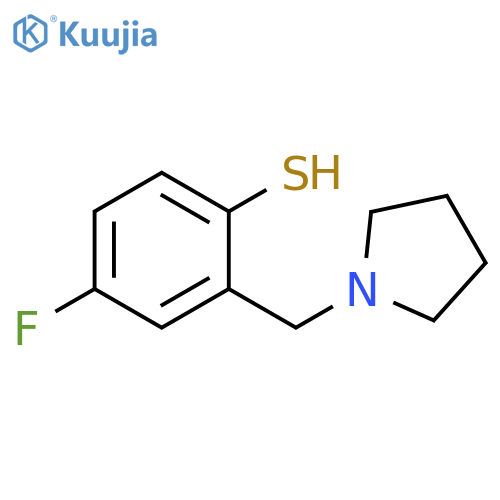 4-Fluoro-2-[(1-pyrrolindino)methyl]thiophenol structure