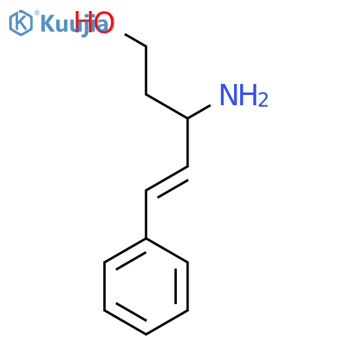 3-amino-5-phenylpent-4-en-1-ol structure