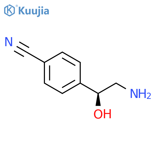 4-(1S)-2-amino-1-hydroxyethylbenzonitrile structure