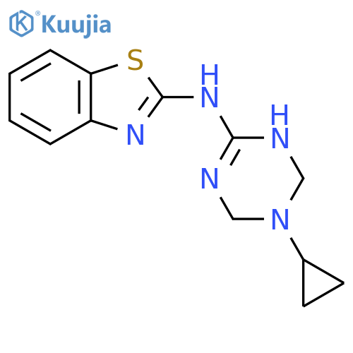 N-(5-Cyclopropyl-1,4,5,6-tetrahydro-1,3,5-triazin-2-yl)-1,3-benzothiazol-2-amine structure