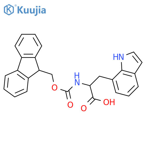 2-({[(9H-fluoren-9-yl)methoxy]carbonyl}amino)-3-(1H-indol-7-yl)propanoic acid structure