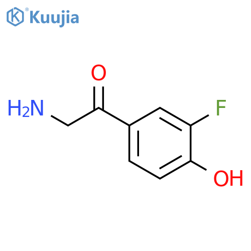 2-amino-1-(3-fluoro-4-hydroxyphenyl)ethan-1-one structure