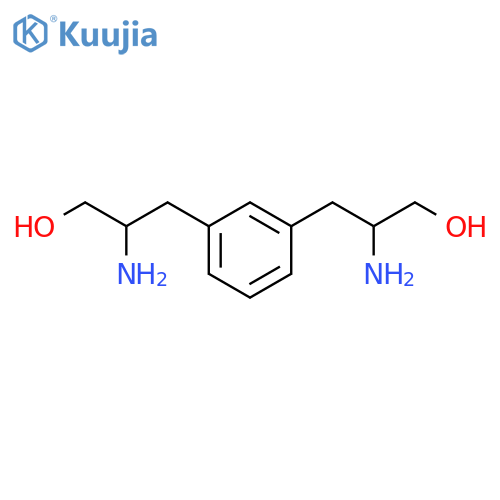 2-amino-3-3-(2-amino-3-hydroxypropyl)phenylpropan-1-ol structure