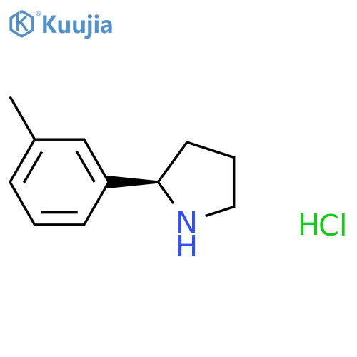 Pyrrolidine, 2-(3-methylphenyl)-, hydrochloride (1:1), (2R)- structure