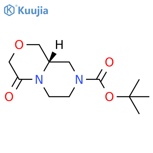 Pyrazino[2,1-c][1,4]oxazine-8(1H)-carboxylic acid, hexahydro-4-oxo-, 1,1-dimethylethyl ester, (9aS)- structure