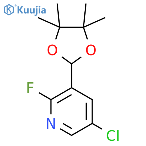 5-chloro-2-fluoro-3-(4,4,5,5-tetramethyl-1,3-dioxolan-2-yl)pyridine structure