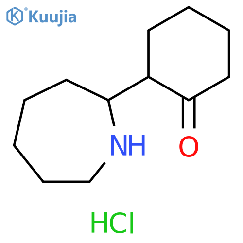 2-(azepan-2-yl)cyclohexan-1-one hydrochloride structure