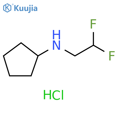 N-(2,2-difluoroethyl)cyclopentanamine hydrochloride structure