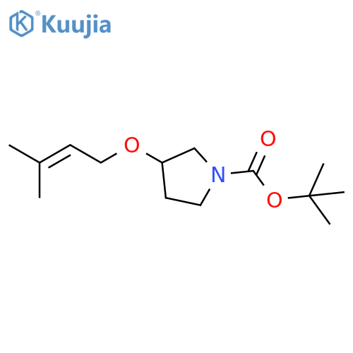 tert-butyl 3-(3-methylbut-2-en-1-yl)oxypyrrolidine-1-carboxylate structure