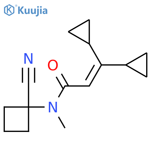 N-(1-cyanocyclobutyl)-3,3-dicyclopropyl-N-methylprop-2-enamide structure