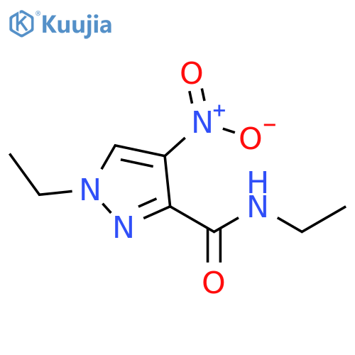 1-Ethyl-4-nitro-1H-pyrazole-3-carboxylic acid ethylamide structure