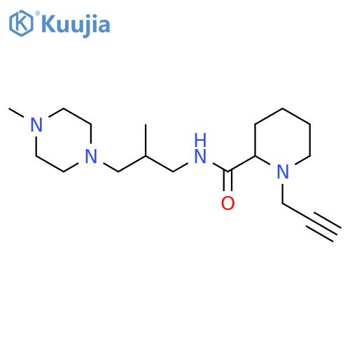 N-[2-Methyl-3-(4-methylpiperazin-1-yl)propyl]-1-prop-2-ynylpiperidine-2-carboxamide structure