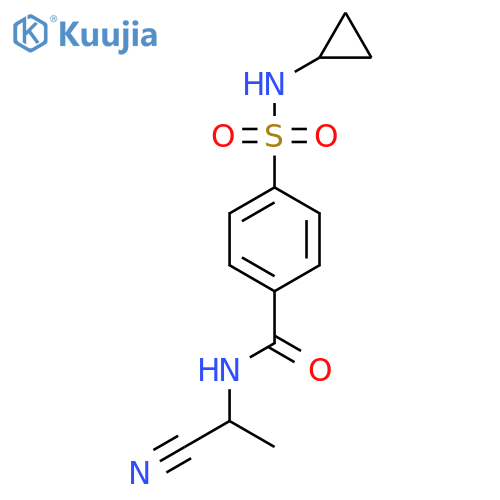 N-(1-cyanoethyl)-4-(cyclopropylsulfamoyl)benzamide structure