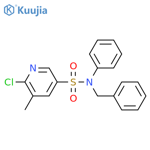 N-benzyl-6-chloro-5-methyl-N-phenylpyridine-3-sulfonamide structure
