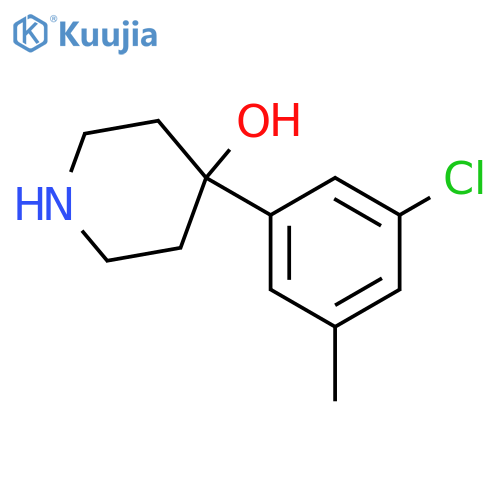4-Piperidinol, 4-(3-chloro-5-methylphenyl)- structure