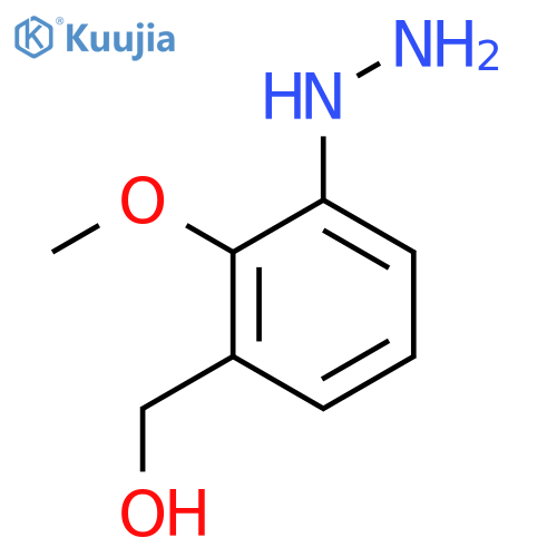 3-(Hydroxymethyl)-2-methoxyphenylhydrazine structure