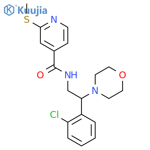 N-[2-(2-chlorophenyl)-2-(morpholin-4-yl)ethyl]-2-(methylsulfanyl)pyridine-4-carboxamide structure