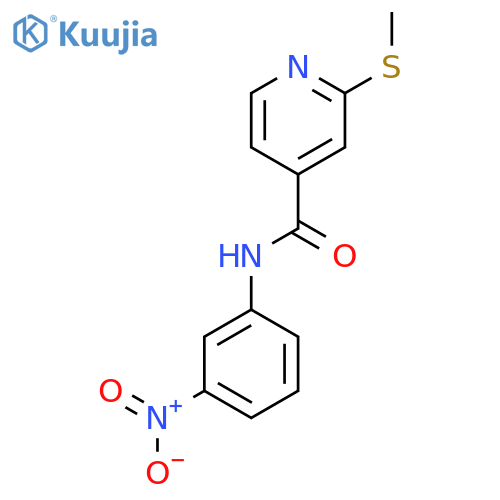 2-(methylsulfanyl)-N-(3-nitrophenyl)pyridine-4-carboxamide structure