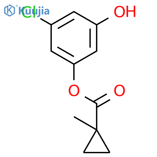 3-Chloro-5-hydroxyphenyl 1-methylcyclopropane-1-carboxylate structure