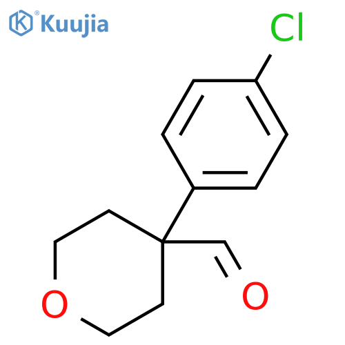 4-(4-Chloro-phenyl)-tetrahydro-pyran-4-carbaldehyde structure