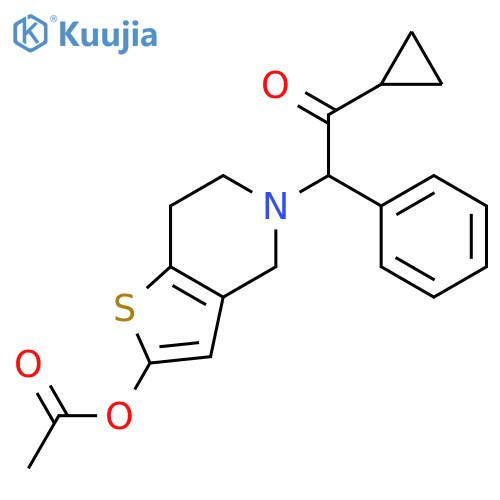 5-(2-Cyclopropyl-2-oxo-1-phenylethyl)-4,5,6,7-tetrahydrothieno[3,2-c]pyridin-2-yl acetate structure