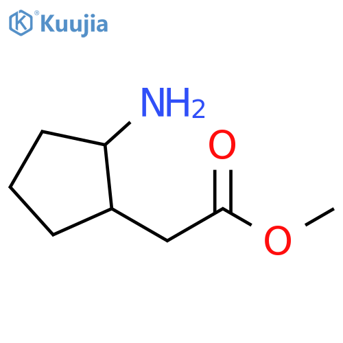 Cyclopentaneacetic acid, 2-amino-, methyl ester structure