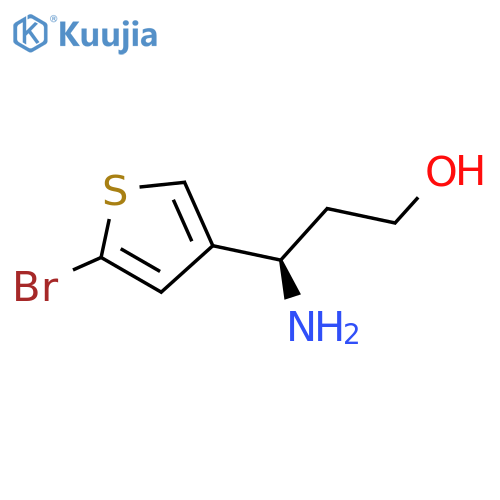 (3R)-3-amino-3-(5-bromothiophen-3-yl)propan-1-ol structure