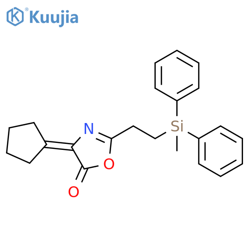 5(4H)-Oxazolone, 4-cyclopentylidene-2-[2-(methyldiphenylsilyl)ethyl]- structure