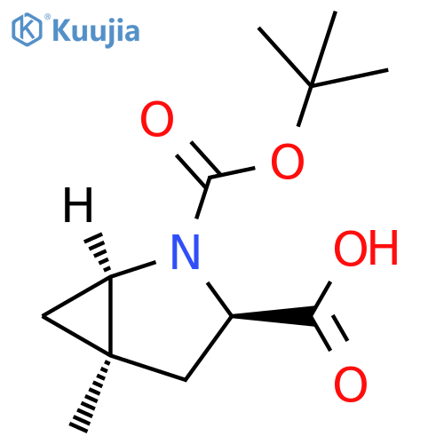 rel-(1S,3S,5S)-2-tert-butoxycarbonyl-5-methyl-2-azabicyclo[3.1.0]hexane-3-carboxylic acid structure
